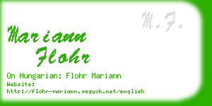 mariann flohr business card